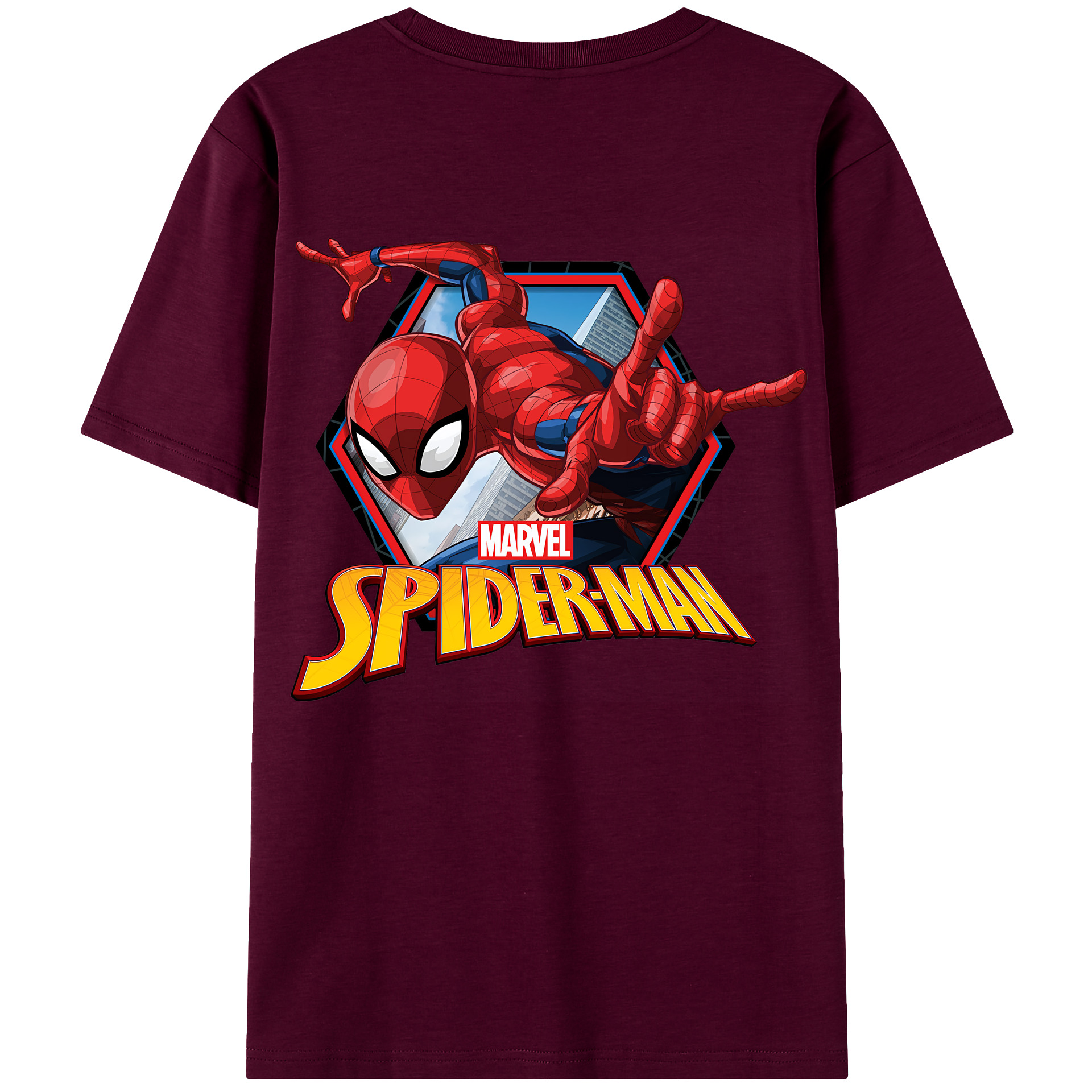 （画像用） Spider Man スパイダーマン レディース半袖Tシャツ(バックプリント)